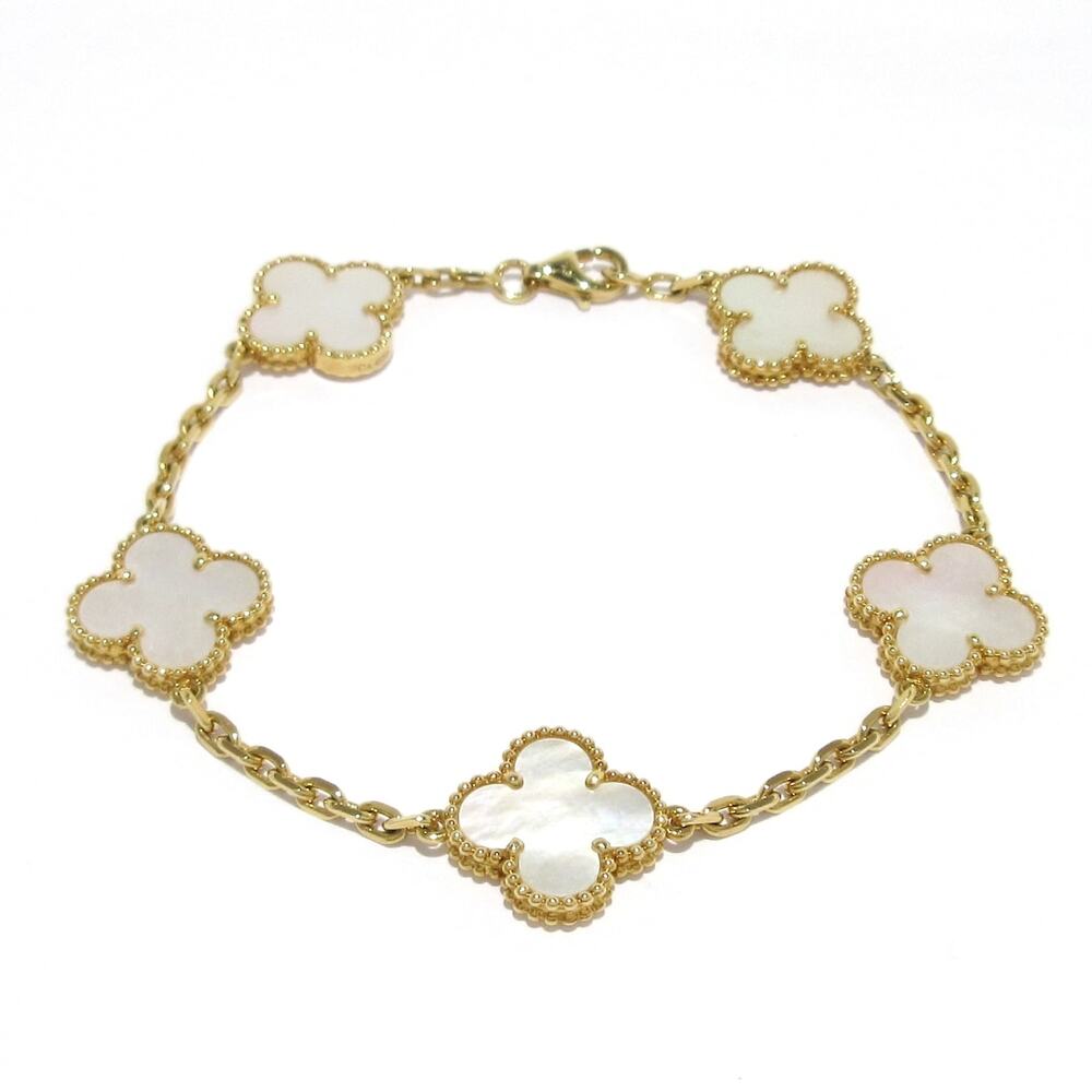 Van Cleef & Arpels Vintage Alhambra Bracelet VCARA41800 18K Yellow Gold Cream